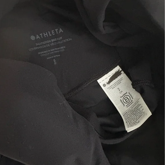 NWOT! Athleta Salutation Bike Suit Shortie, SZ Small, Black. - Picture 9 of 9
